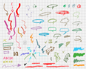 Set of graphic signs