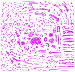 Set of graphic signs