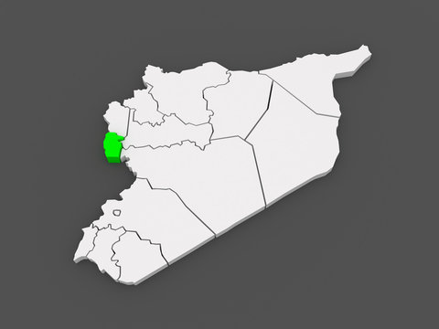 Map of Tartous. Syria.