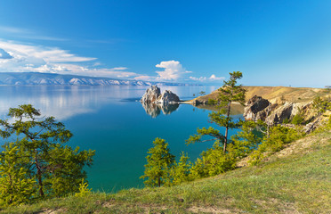 Summer on Lake Baikal. Sunny day on Olkhon island
