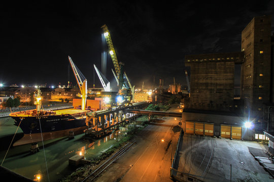 night port in venice marghera