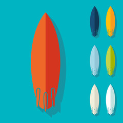 Flat design: surfing