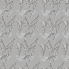 Seamless gray background with gray petals