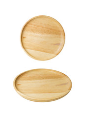 Wooden Plate Top and Side View