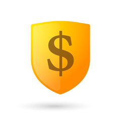 Shield icon with a currency sign