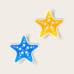 Fototapeta na wymiar realistic design element: starfish