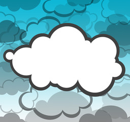 Cloudy sky design