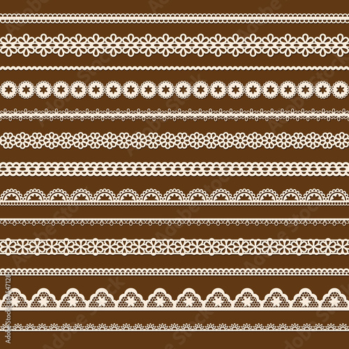 "collection of vector lace" Stock image and royalty-free vector files