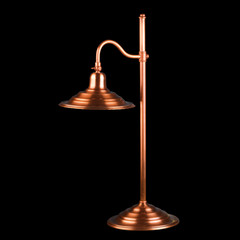 Ornamental vintage table lamp isolated on black with clipping pa