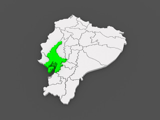 Map of Guayaquil. Ecuador.