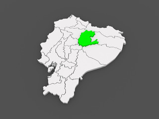 Map of Napo. Ecuador.