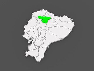 Map of Pichincha. Ecuador.