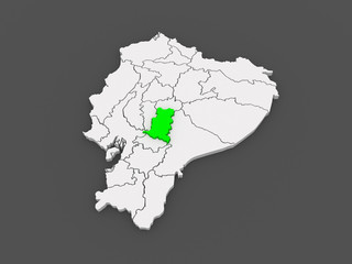 Map of Chimborazo. Ecuador.