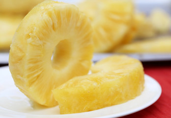 Sliced pineapple