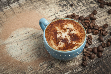 Coffee cup on a wooden table