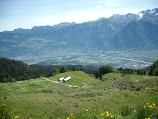 Rhine valley in St. Gallen switzerland