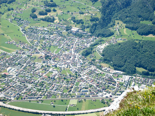 Mels view from Gonzen mountain