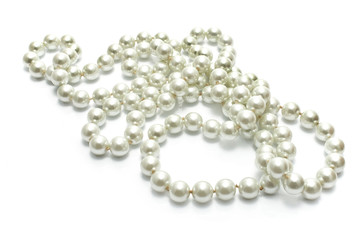 Pearl Necklace isolated on white