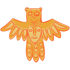 vector Permian bronze idol