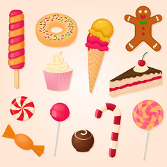 vector collection of sweets