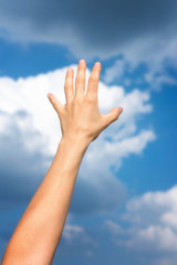 hand touch the sky