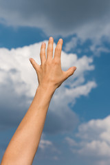 hand touch the sky