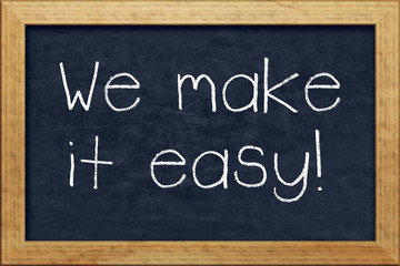 Obraz premium chalkboard we make it easy