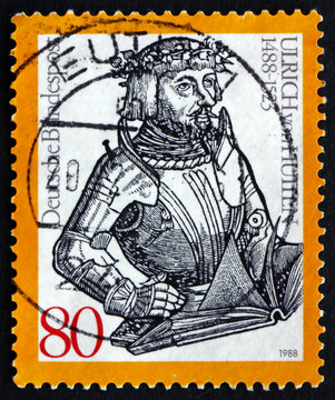 Postage stamp Germany 1988 Ulrich Reichsritter von Hutten