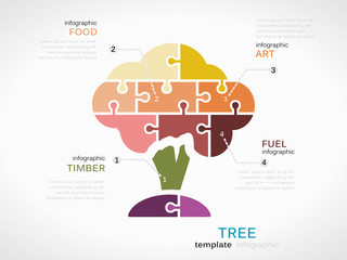 Tree concept infographic template with arbor - 67550905