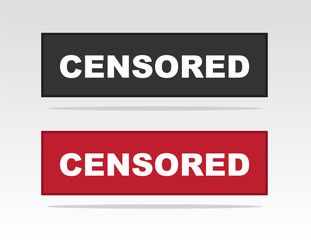 Censored bars in black and red