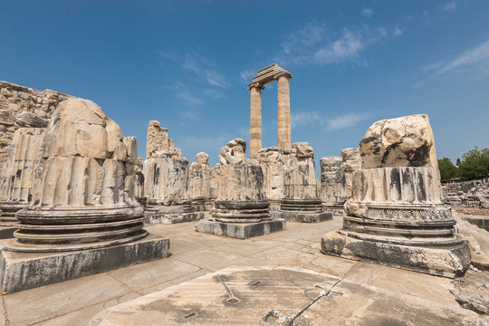 view of temple of Apollo in antique city of Didyma