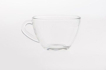 Empty glass tea cup