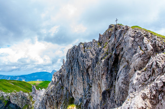 Schochenspitze, Gipfelkreuz, Tannheimer Tal, &Ouml;sterreich