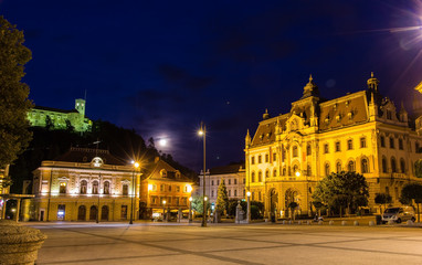 Fototapeta na wymiar Congress square in Ljubljana, Slovenia