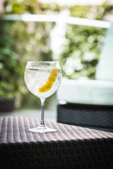 Gin tonic cocktail