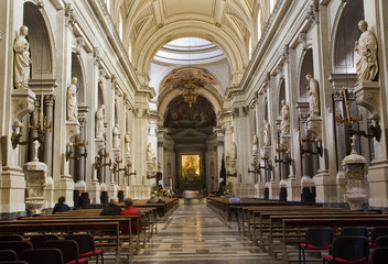 Palermo - Interior of cathedral or Duomo