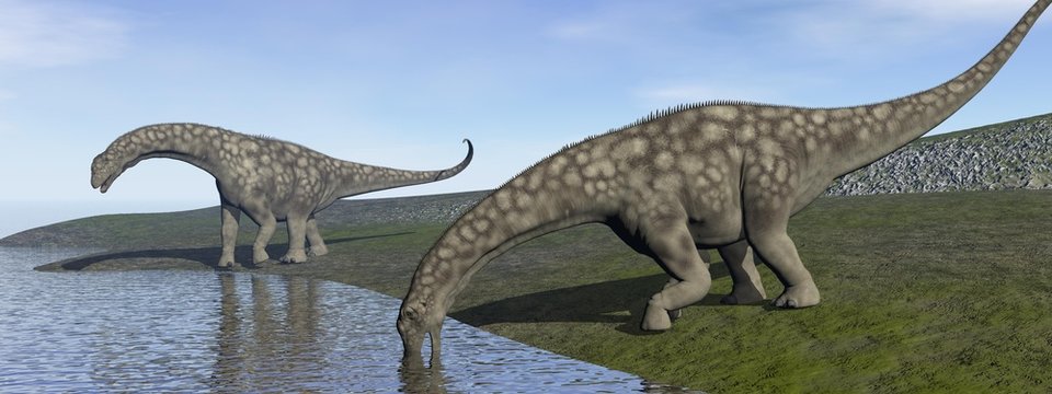 Argentinosaurus dinosaurs - 3D render