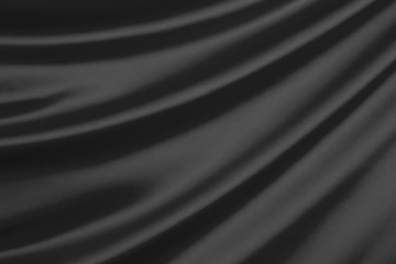 Black silk textile background　with copy space