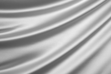 Silver silk textile background　with copy space