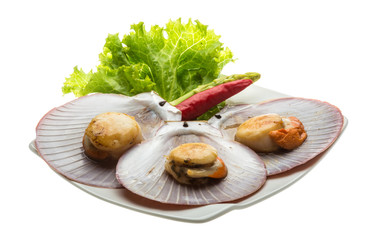 Grilled scallops