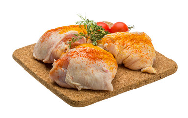 Raw chicken thigh
