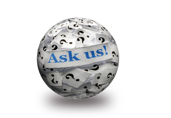 ask us questions 3d ball