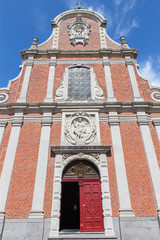 Bruges - The facade of baroque Carmelites church