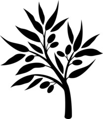 Olive tree silhouette