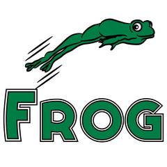Frosch Sprung witzig