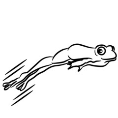 Frosch springen