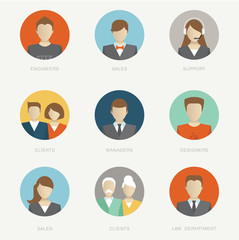 Vector company avatars