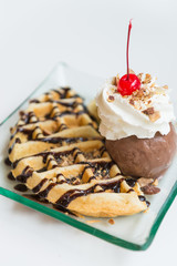 Waffle ice cream