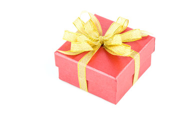Gift box isolated white background