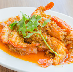Fried shrimp garlic